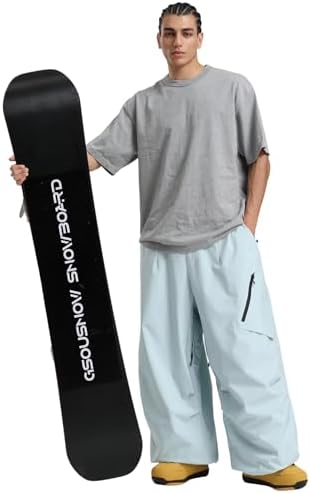 GSOU SNOW Womens Mens Snowboard Pants Baggy Snow Ski Pants for Snowsports