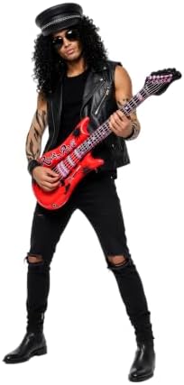 4 Person Rocker Costume Kit for Adults, 80s Rockstar Outfit