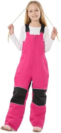 GSOU SNOW Kids Snow Bibs Girls Boys Snow Pants Ski Bibs Overalls(3-16Years)