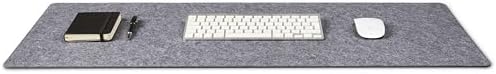 Premium Felt Desk Mat | Large 15.75" x 36" | Multifunctional Desk Pad for Home Office | Mid Gray