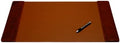 DACASSO Leather Desk Pad with Side Rails - Luxury Leather Desk Blotter for Writing - Executive Desk Surface Protector - (Mocha, 22 x 14)