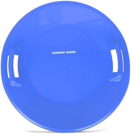 Slippery Racer Heavy-Duty Cold Resistant Downhill Pro Adults and Kids Plastic Outdoor Winter Saucer Disc Snow Sled with Handles