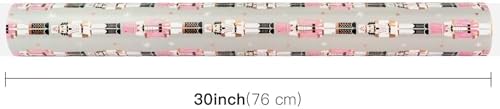 WRAPAHOLIC 30 Inch Jumbo Reversible Nutcracker Christmas Wrapping Paper - 30 Inch x 100 Feet Jumbo Roll Nutcracker and Candy Cane Design Printed on Pearlized Paper for Chrsitmas, Holiday, Party