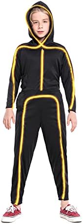 Light Up Child Stick Figure Costume, Led Halloween Cosplay Boys Girls