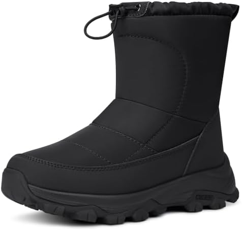 TEMOFON Winter Snow Boots for Women: Comfortable Warm Fur Lined Ankle Boot