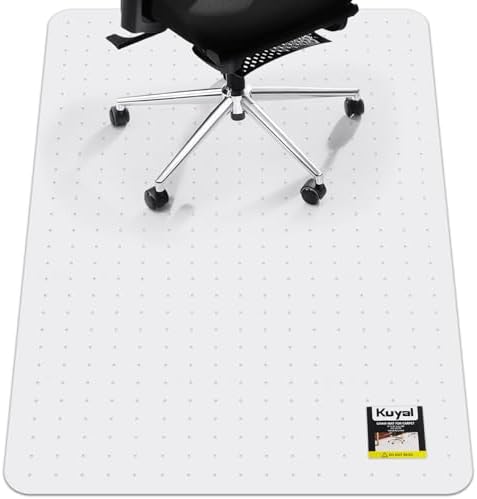 Kuyal Office Chair Mat for Carpet, Clear Heavy Duty Computer Chair Mat