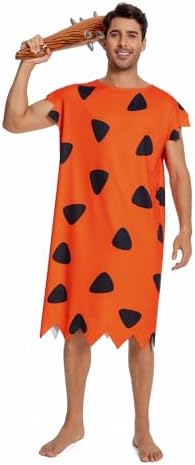 Halloween Cavewoman & Caveman Costume Set with Wig and Accessories