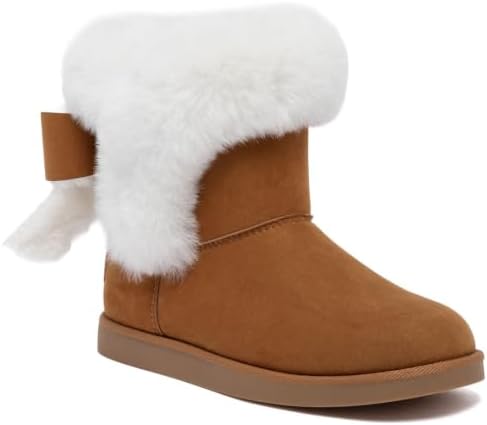 Juicy Couture Women's Slip On Winter Snow Boots Warm & Insulated Fur Lining Comfortable Fashion Booties