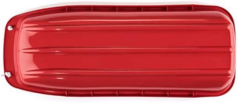 Lucky Bums Kids 48 Inch Single Person Plastic Snow Toboggan Sled for All Winter Conditions with Pull Rope for Children Ages 8 to 15, Red