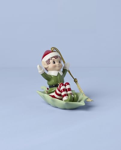 Lenox Christmas Elf Sleigh Ride Ornament