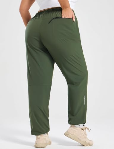 baleaf Women's Plus Size Hiking Pants Lightweight Quick Dry Water Resistant