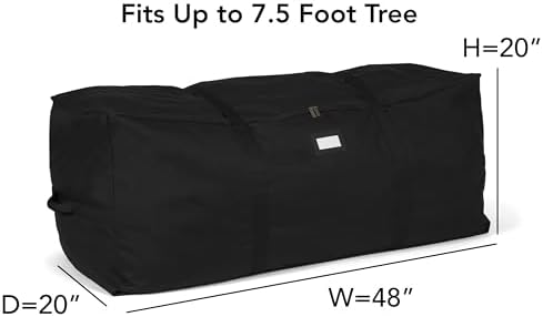 Covermates Christmas Tree Cinch Bag, Fits 6-7.5 ft Trees, Black