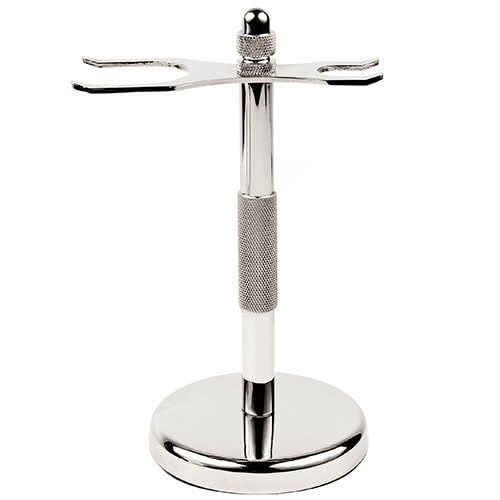 Parker Safety Razor 96R Men's Classic Bronze Butterfly Open Safety Razor Shave Set - Includes 3-Band Pure Badger Shave Brush, Chrome Stand & 5 Premium Double Edge Blades