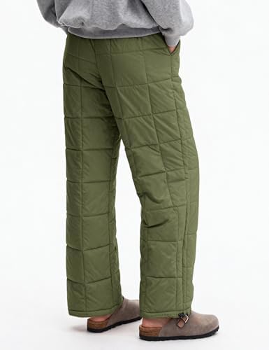 PEHMEA Womens Winter Snow Pants Windproof Warm Wide Leg Ski Casual Trousers
