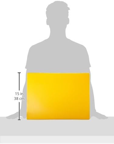 Winco Heavy-Duty Plastic Cutting Board, 15" x 20" x 1/2", Yellow, Medium | Dishwasher safe, Stain resistant, Minimizes dulling, HACCP approved, Great for Charcuterie, Appetizers and Buffet Displays