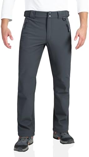 Outdoor Ventures Men's Fleece Lined Ski Snow Pants Waterproof Insulated