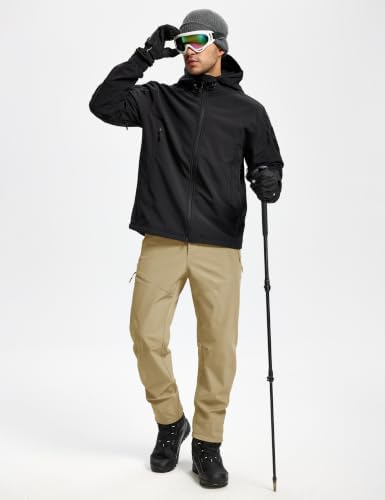 MAGCOMSEN Mens Snow Ski Pants Fleece Winter Outdoor Hiking Waterproof Pants