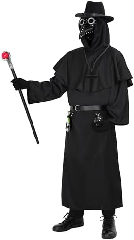Halloween Adult Plague Doctor Men Costume for Cosplay Party