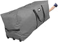 ProPik Christmas Rolling Tree Storage Bag, Fits Up to 9 ft. Tall Disassembled Holiday Tree, 28" X 16" X 60", Extra Large Heavy Duty Storage Container with Wheels, Front and Side Handles (Gray)