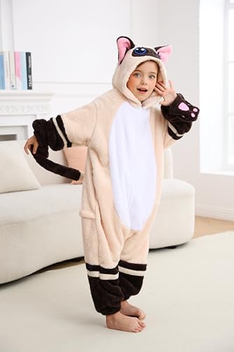 One Piece Pajamas Animal Kids Onesie, Animal Pajamas Halloween Cosplay Costume for Girls Boys