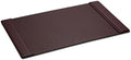 DACASSO Leather Desk Pad with Side Rails - Luxury Leather Desk Blotter for Writing - Executive Desk Surface Protector - (Chocolate Brown, 34” x 20”)