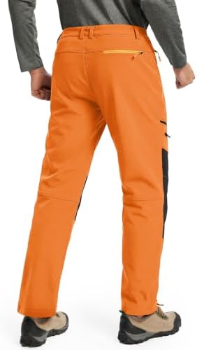 TACVASEN Men's Snow Ski Pants Winter Fleece Lined Water Resistant Insulated