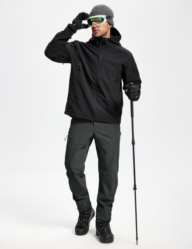 MAGCOMSEN Mens Snow Ski Pants Fleece Winter Outdoor Hiking Waterproof Pants