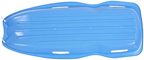 Slippery Racer Downhill Xtreme Flexible Adults and Kids Plastic Toboggan Snow Sled for Up to 2 Riders with Pull Rope, (2 Pack) (Blue/Blue)