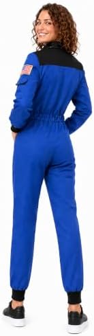 Women's Astronaut Costume, Adult Space Jumpsuit for Halloween
