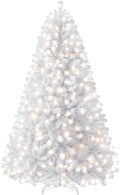 Yaheetech 6ft Pre-lit Christmas Tree with 300 Warm White Lights, White