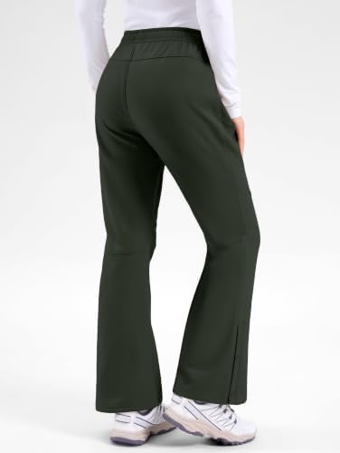 Women's Snow Ski Pants Fleece Lined Waterproof 3 Zipper Pockets Hiking Gear