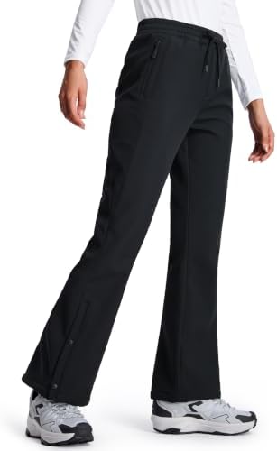 Libin Women's Fleece Lined Pants Hiking Snow Ski Water Resistant Flared Leg