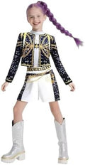 Demon Girls Cosplay Halloween Hunters Costume Top and Pants Set for 3–14 Yrs Events and Parties