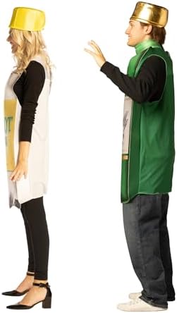 Gin Bottle with Hat (30051-OS) & Tonic Water Bottle with Hat (30052-OS) Couple Halloween Costume, Women and Men, One Size Fits Most Adults