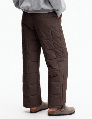PEHMEA Womens Winter Snow Pants Windproof Warm Wide Leg Ski Casual Trousers