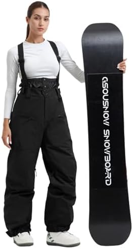 Mens Womens Baggy Snowboard Bibs Waterproof Insulated Ski Pants