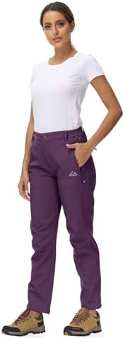 YSENTO Women's Hiking Pants Fleece Lined Winter Snow Ski Insulated Utility Work