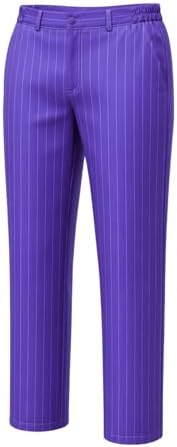 Mens Halloween Clown Costume Set with Coat Shirt Pants Wig Gloves