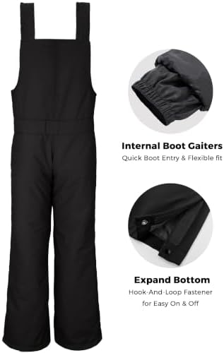 Wantdo Kids Snow Pants Boys & Girls Waterproof Insulated Ski Bib Overalls