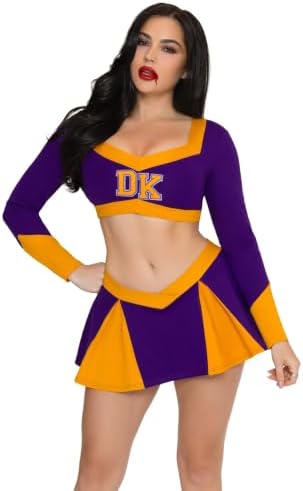 Leg Avenue Killer Cheerleader Costume, Crop Top & Cheer Skirt, XS-L