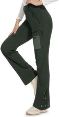 Moosehill Women's Snow Ski Pants : Water Resistant Fleece Lined Flare Fit