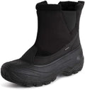POLAR Mens Waterproof Outsole Deep Tread Fully Faux Fur Lined Winter Durable Snow Boots