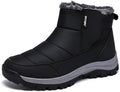 Jakcuz Plus Size Men's Water Resistant Winter Snow Boots with Warm Faux Fur