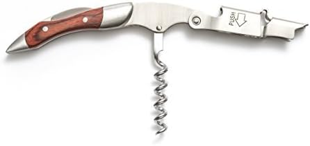 Prestige Waiters Corkscrew By Coutale Sommelier - Rosewood - Handmade and Sustainable Pinewood Crate - French Patented Spring-Loaded Double Lever Wine Bottle Opener for Bartenders and Gifts