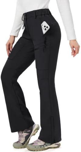 Women's Snow Ski Pants Fleece Lined Water Resistant Warm Flare Fit
