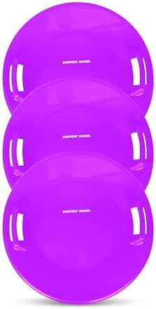 Slippery Racer Heavy-Duty Cold Resistant Downhill Pro Adults and Kids Plastic Outdoor Winter Saucer Disc Snow Sled with Handles