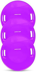 Slippery Racer Heavy-Duty Cold Resistant Downhill Pro Adults and Kids Plastic Outdoor Winter Saucer Disc Snow Sled with Handles