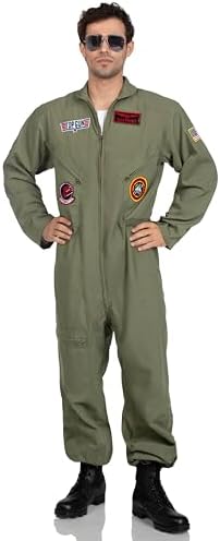 Leg Avenue Mens Licensed Top Gun Flight Suit Costume