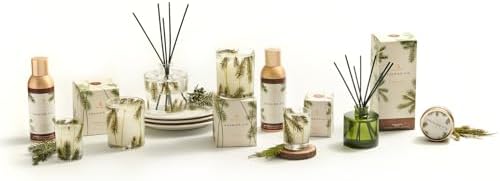 Thymes Frasier Fir Reed Diffuser Set – Includes Reeds, Fragrance Oil, and Frosted Glass Bottle – Fragrance Oil Diffuser – Room Fresheners – Luxury Home Decor – Green (Heritage, 4 fl oz)