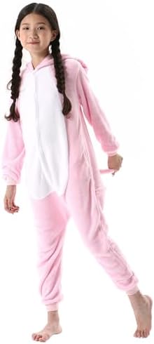 Animal Onesie Pajamas for Kids, Soft Flannel Halloween Cosplay Costume for Boys Girls